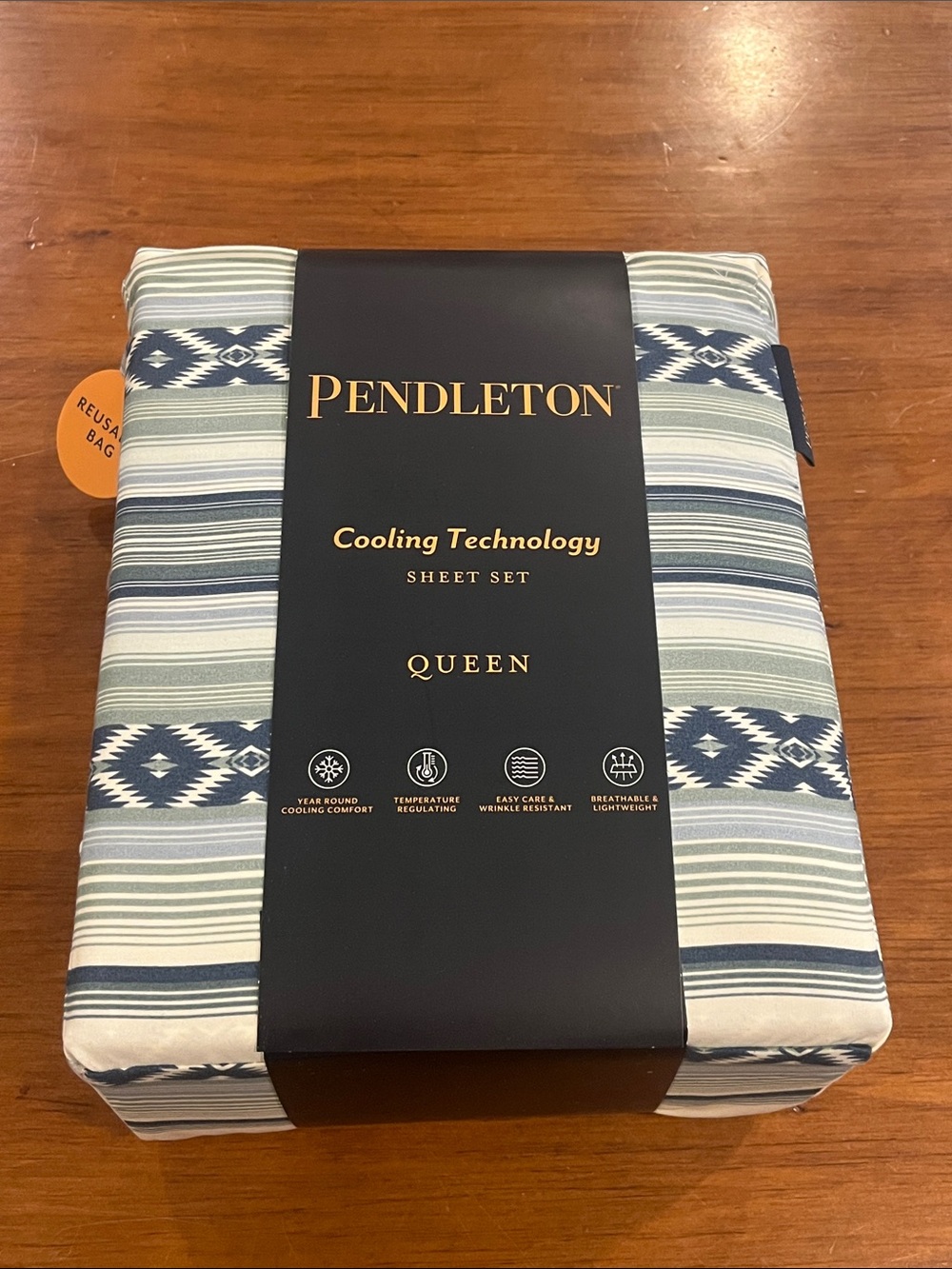 Pendleton Beacon Serape Queen Sheet Set - Flat, Fitted, 2 Standard Pillowcases